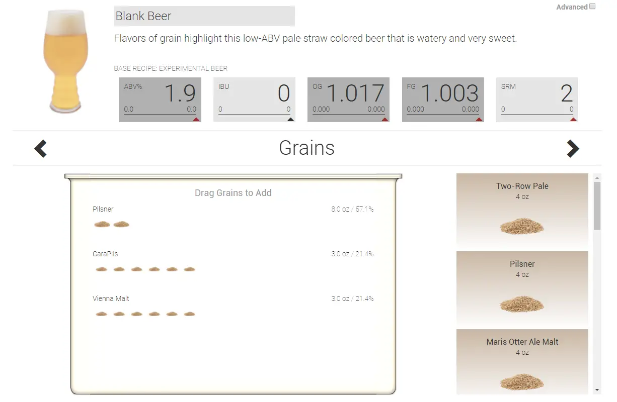 Using Pico's recipe builder